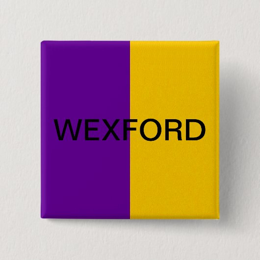 Wexford Flag Pin Badge Vierkante Button 5,1 Cm (Voorkant)