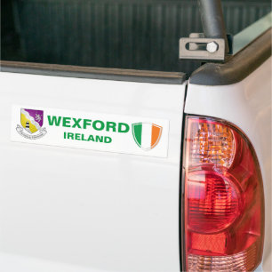 Wexford Ireland Crest en Irish Flag Bumpersticker