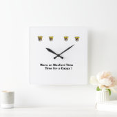 Wexford Time-Time voor een Cuppa. Vierkante Klok (Huis)