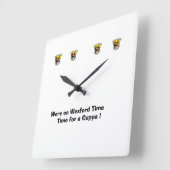 Wexford Time-Time voor een Cuppa. Vierkante Klok (Hoek)