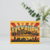 Weyburn Saskatchewan Olie Stad Briefkaart (Staand voorkant)