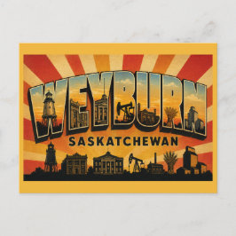 Weyburn Saskatchewan Olie Stad Briefkaart