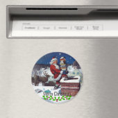 Weyeth - Kerstman levert boeken voor Kerstmis. Magneet (Insitu (Vaatwasser))