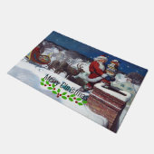 Weyeth - Santa Delivering Books for Christmas Deurmat (Schuin)