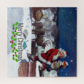 Weyeth - Santa Delivering Books for Christmas Legpuzzel (Horizontaal)
