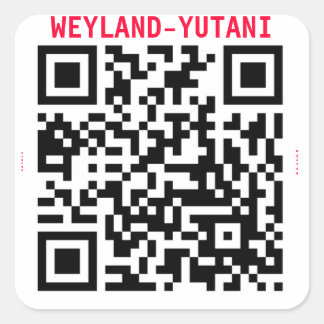 Weyland Yutani WAIVER Stamp Vierkante Sticker