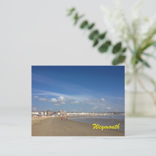Weymouth Beach Briefkaart (Staand voorkant)