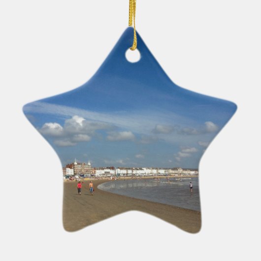 Weymouth Beach Keramisch Ornament (Achterkant)