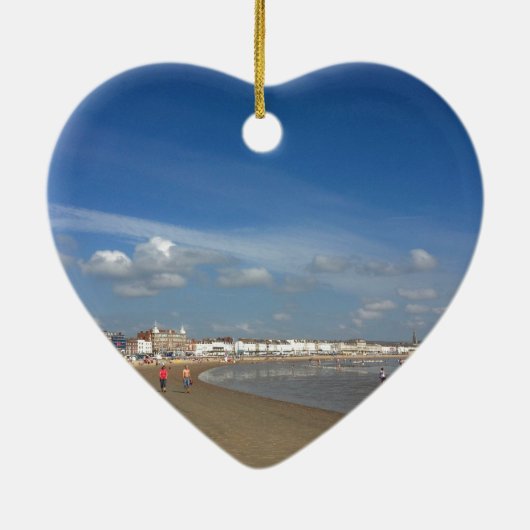 Weymouth Beach Keramisch Ornament (Achterkant)