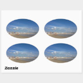 Weymouth Beach Ovale Sticker (Vel)