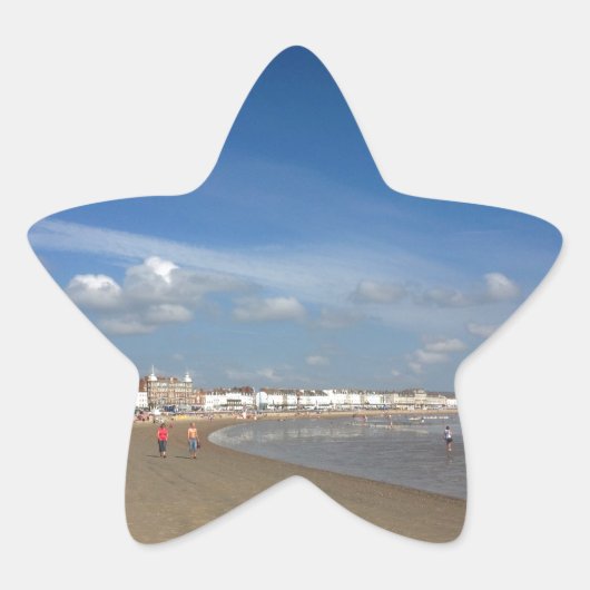Weymouth Beach Ster Sticker (Voorkant)