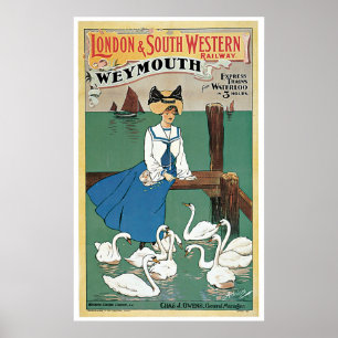 Weymouth door Londen & Southwestern Poster