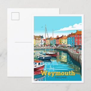 Weymouth Engeland Reizen Kunst Vintage Illustratie Briefkaart