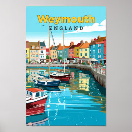 Weymouth Engeland Reizen Kunst Vintage Illustratie Poster