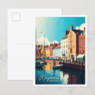 Weymouth Engeland vintage reisillustratie Briefkaart