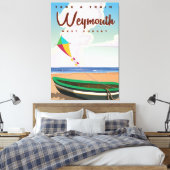 Weymouth England vakantiereisposter Canvas Afdruk (Insitu (Slaapkamer))