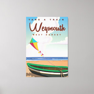 Weymouth England  vakantiereisposter Canvas Afdruk