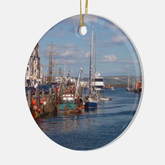 Weymouth Harbour Keramisch Ornament (Links)