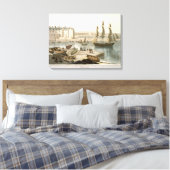 Weymouth Harbour uit 'A Voyage Around Great Brit' Canvas Afdruk (Insitu (Slaapkamer))