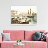 Weymouth Harbour uit 'A Voyage Around Great Brit' Canvas Afdruk (Insitu (Woonkamer))