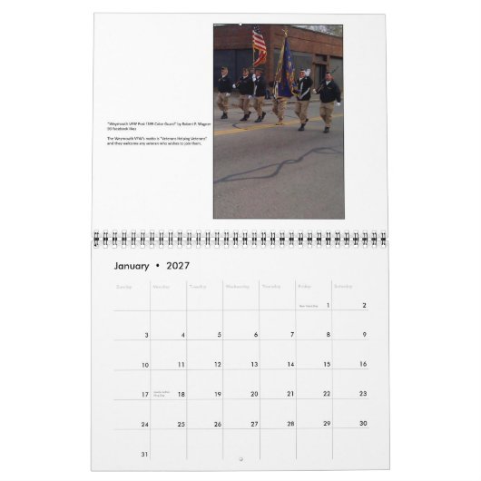 Weymouth, MA Town Calendar 2014 Kalender (Jan 2027)