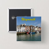 Weymouth - Professionele foto. Vierkante Button 5,1 Cm (Voorkant /achterkant)
