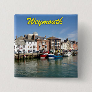 Weymouth - Professionele foto. Vierkante Button 5,1 Cm