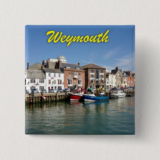 Weymouth - Professionele foto. Vierkante Button 5,1 Cm (Voorkant)