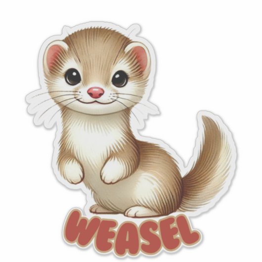 WEZEL - KINDERKAMER STICKER (Voorkant)