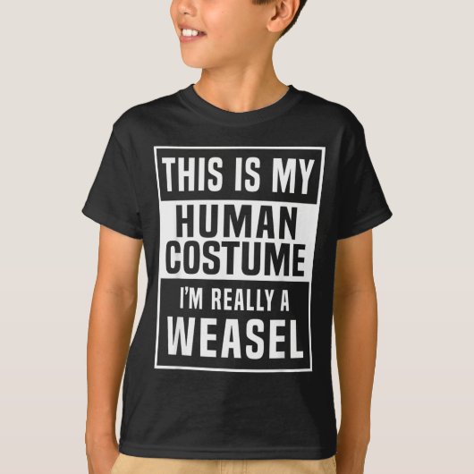 Wezel kostuum shirt voor een grappig halloween top (Voorkant)