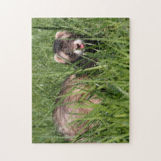 Wezel Tuinpuzzel - Sable Ferret Legpuzzel (Verticaal)