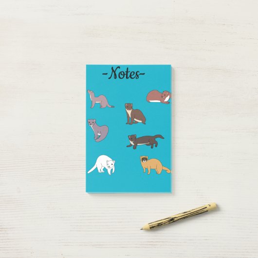 Wezels  post-it® notes (Op bureau)