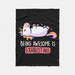 Wezenig Zijn Is Vermoeiend Retro Lui Grappig Unico Fleece Deken