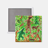 Wezens in de diepe bosmagneet magneet (Voorkant / Achterkant)