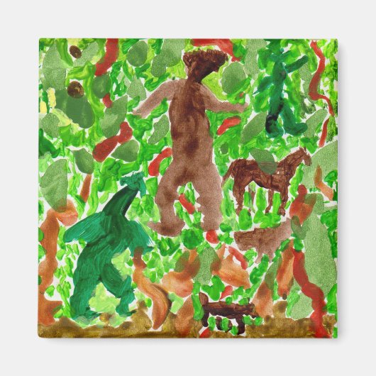 Wezens in de diepe bosmagneet magneet (Voorkant)