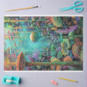 Wezens van het Zee Rainbow Colors Decoupage Tissuepapier (Craft)