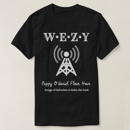 WEZY-radiostation of Broer waar kunst T-shirt (Design voorkant)