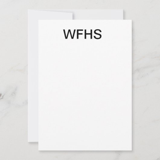 WFHS KAART (Voorkant)