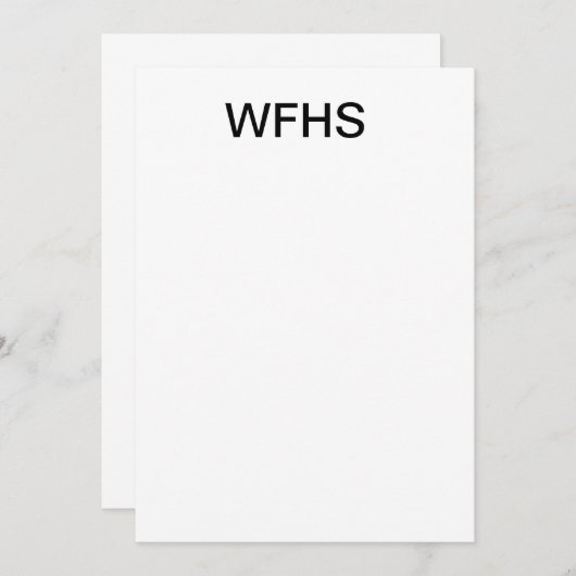 WFHS KAART (Voorkant / Achterkant)