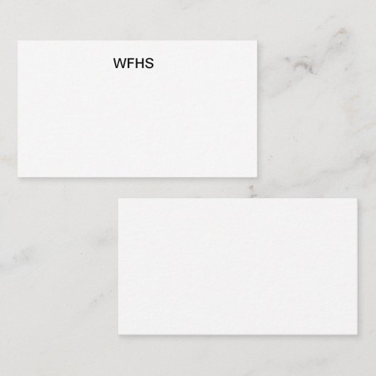 WFHS VISITEKAARTJE (Voorkant / Achterkant)