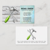 WFrench Hammer | Achtergrond hout | Gebouw Visitekaartje (Voorkant / Achterkant)