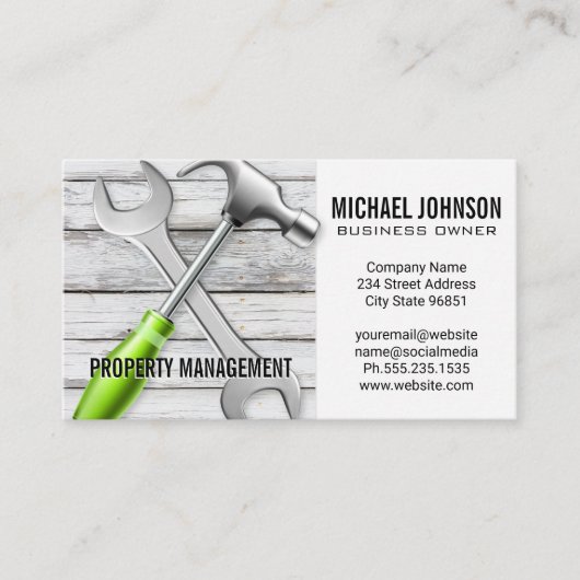 WFrench Hammer | Carpentry Visitekaartje (Voorkant)