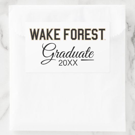 WFU | Wake Forest Rechthoekige Sticker (Tas)
