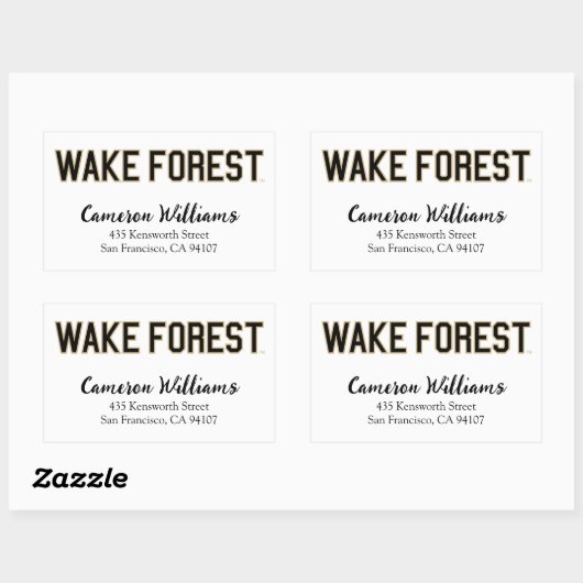 WFU | Wake Forest Rechthoekige Sticker (Vel)