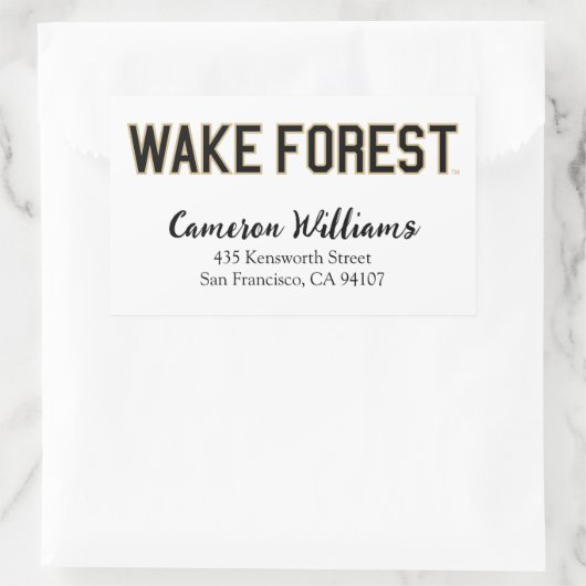WFU | Wake Forest Rechthoekige Sticker (Tas)