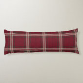 WG Plaids Deep Red en Ivoor van Aperitif Lichaamskussen (Achterkant)