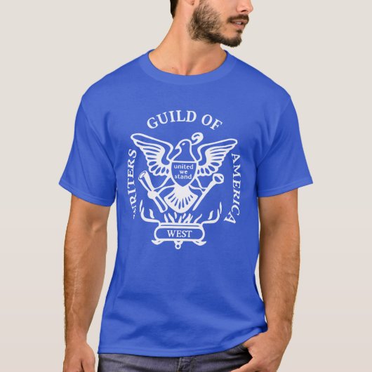 WGA Writers Guild of America in staking T-shirt (Voorkant)