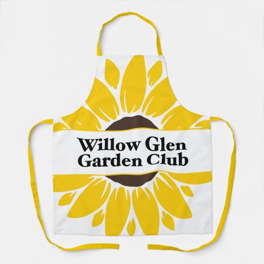 WGGC schort met gele banden (Voorkant)