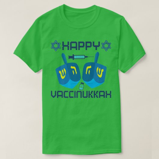 WgQq Happy Vaccinukkah Vaccinated Hanukkah 2021 Je T-shirt (Design voorkant)