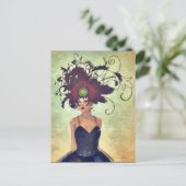 WH 002 Surreal Gothic Art Briefkaart (Staand voorkant)